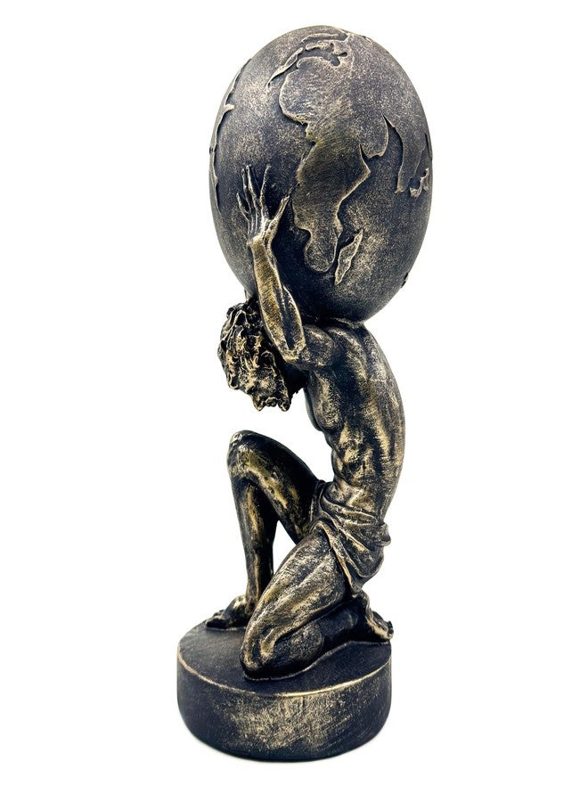 SHTWX 10.5 Inch Bronze Greek Atlas Holding World Statue Sculpture Figurine Home Office Living Room Desktop Display Decor Decorative Decoration - Image 5